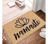 THIYOTA Welcome Mats for Front Door Outdoor Entry Namaste Doormat Doormat Non Slip Mat for Home Indoor Farmhouse Funny Kitchen Rugs Patio Greeting Front Porch Rugs 17x30 Inch