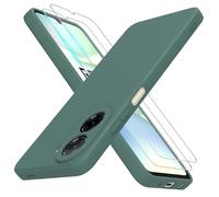 THIYUFUNS Case for Xiaomi Redmi A5 4G with 2 Tempered Glass Screen Protector, Silicone Slim Fit Shockproof Anti-Scratch Compatible with Xiaomi Redmi A5 4G - Dark Green