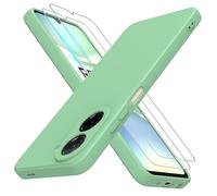 THIYUFUNS Case for Xiaomi Redmi A5 4G with 2 Tempered Glass Screen Protector, Silicone Slim Fit Shockproof Anti-Scratch Compatible with Xiaomi Redmi A5 4G - Dark Green