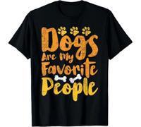 thjbd5se Dogs are My Favorite People Funny Dog Owner Doggo Gift Unisex T-Shirt Black S