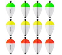 THKFISH 12Pack Fishing Floats EVA Foam Bobbers Fishing Bobbers Floats,Foam Slotted Float,Fish Santee Rig for Catfish Panfish Bass Trout Freshwater Saltwater 3cm 5cm