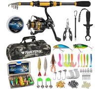 THKFISH Beginner Telescopic Fishing Rod Reel Combo Full Tackle Kit (6.9FT)