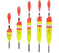 THKFISH Fishing Floats and Bobbers, Balsa Floats Crappie Fishing Bobbers, Slip Bobbers for Fishing Crappie Bluegill Trout Bass Panfish Catfish Walleye 5PCS