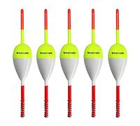 THKFISH Fishing Floats Fishing Bobbers Balsa Wood Floats Spring Bobbers Slip Bobbers for Crappie Panfish Walleyes 5.2cm*2.9cm*14.9cm 5pcs Yellow