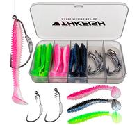 THKFISH Fishing Hooks Twist-lock Hooks weedless Weighted Hooks Swimbait Hooks for Soft Plastics weighted hooks Saltwater Freshwater 25PCS