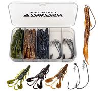THKFISH Fishing Hooks - Twist-lock, Weedless, Weighted Swimbait Hooks for Soft Plastics - 19PCS