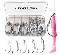 THKFISH Fishing Hooks - Twist-lock, Weedless, Weighted Swimbait Hooks for Soft Plastics - Saltwater & Freshwater - 30PCS