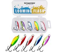 THKFISH Fishing Lures Fishing Spoons Lures Trout Lures for Trout pike bass Crappie Walleye Color A 7.5g(1/4oz) 5pcs