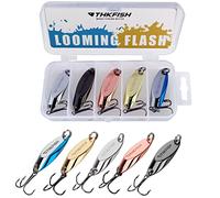 THKFISH Fishing Lures Trout Lures Fishing Spoons Lures for Trout Pike Bass Crappie Walleye Color C 14.5g(1/2oz) 5pcs