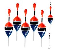THKFISH Slide Bobbers Balsa Wood Slip Floats Set for Pike Perch Bass - 1/2 oz, 5Pcs