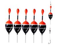 THKFISH Slide Bobbers Fishing Floats Set - Balsa Wood Slip Floats for Pike Perch Bass 1/2 oz 5Pcs
