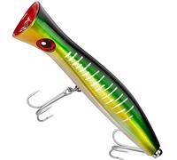 THKFISH Topwater Fishing Lures GT Saltwater Poppers Floating Lures Tuna Popper with 3X Strong Hook Surf Fishing GreenLaser 1pc