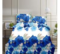 THL 3d Design Printed 4 Piece Complete Bedding Set Duvet Quilt Cover Fitted Sheet Pillowcase (352, Double)