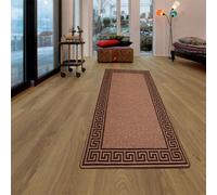 THL Gel Backed Runner Normal Pile Rug Non Slip Carpet Floor Mat Door Mat (Beige-Brown, 66x120)