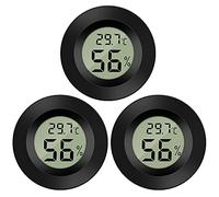 Thlevel Humidity Meter Sensor Thermometer with Humidity Small Thermometer Room Temperature for Greenhouse Basement 3 Pack