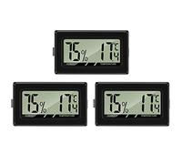 Thlevel Room Thermometer Hygrometer Small Temperature Gauge and Humidity Meters for Car Greenhouse Home Office 3PCS