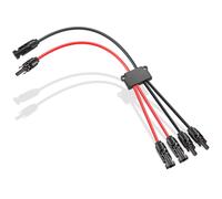 Thlevel Y Solar Branch Parallel Connector 2 to 4 Photovoltaic Connectors Adapter Panel Cables Splitter 30A DC1500V Cable Extension 50CM 4 mm²-6 mm²