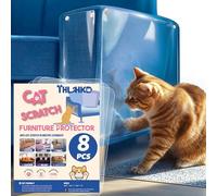 Thlhkd Cat Scratch Furniture Protector: 8 Pcs Couch Protectors Tape from Cats Claws Scratching Single Sided Clear Sticky Sheets Proof Clawing Sofa Corner Protection Cover Anti Scratch for Furniture