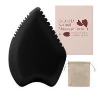 THLHKD Gua Sha Facial Tool: Black Jade Stone Face Gua-Sha Tools, Natural Bian Stones Full Body Massage Tool for Neck/Shoulder/Back/Leg