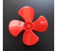 THLMT 10PCS 4 Blade Propellers, 60mm DIY Motor Props for RC Helicopter Plane Car Boat Model Making Propeller Blades Replacement (Red)