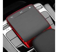 THLMT Car Center Control Screen Protector Cover Compatible for Mercedes Benz A B CLA GLE GLS GLB Class W177 W247 C118 W167, Auto Center Console Screen TPU Frame Protect Pad Protector(Red)