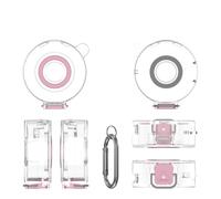 THLMT Charger Case Box Compatible for Oura Ring Gen 3, Smart Health Ring Fast Charger Protective TPU Cover Skin Shell Sleeve Organizer Pouch (Case Only) (Pink)