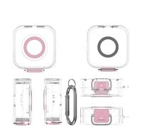 THLMT Charger Case Box Compatible for Oura Ring Gen 4, Smart Health Ring Fast Charger Protective TPU Cover Skin Shell Sleeve Organizer Pouch (Case Only)(Pink)