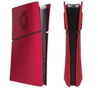 THLMT Console Cover Compatible for PS5 Slim Digital/Optical Drive Edition, ABS Cover Case Housing Shell Game Host Ventilated Cover Guard for Gaming Console (Digital Version Red)