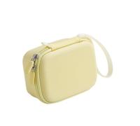 THLMT Mini Carrying Case Compatible for Insta360 GO Ultra, Action Camera Waterproof Storage Bag Protective Travel Sleeve Organizer Sports Cam PU EVA Carry Pouch(Case Only) (Yellow)