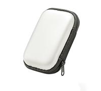 THLMT Protective Case Bag Compatible for MIYOO Mini Plus R36S R35S RGB20SXU10 for ANBERNIC RG35XX RG35XX Plus, Gaming Console EVA Carry Housing Shell Cover Pouch Carrying Storage Organizer (White)
