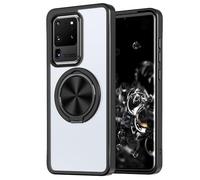THMEIRA 360°Spin Magnetic Stand for Samsung Galaxy S20 Ultra Case [Compatible with Magsafe] Military Grade Shockproof Slim Protective Case for Samsung S20 Ultra with Ring Kickstand, Clear Black