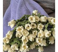 THMINS Beginner Crochet Kit - Floral Blanket DIY, Learn to Crochet with Hook & Pattern, Gift for Women, Christmas/Birthday(LightYellow)