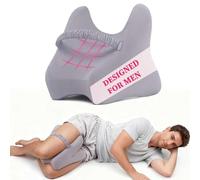 THMINS Knee Pillow for Men, Knee Pillow for Sleeping on Side with Elastic Straps,Support for Thighs and Knees,Comfortable Fit, Relaxing Sleep