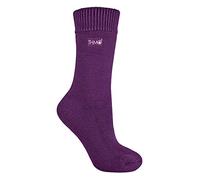 THMO - 1 Pair Ladies Thick Winter Soft Top Thermal Socks (4-8 uk, 23 Purple)