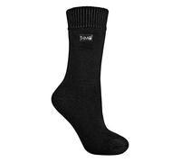 THMO - 1 Pair Ladies Thick Winter Soft Top Thermal Socks (4-8 uk, 25 Black)