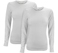 THMO 2 Pack Ladies Long Sleeved Thermal Top for Winter - - Size: M-L