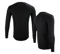THMO 2 Pack Mens Thermal Tops Long Sleeve Warm Winter Fleece Lined Base Layer Underwear Top (XL, Black (X2))