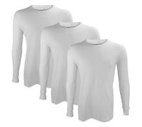 THMO 3 Pack Kids Thermal Top with Long Sleeve Winter Warm Base Layer Underwear Top for Boys and Girls (UK, Age, 7 Years, 8 Years, Regular, White (X3))