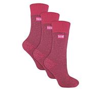 3 Pairs Thick Winter Thermal Socks with Seamless Toe THMO Pale Pink 4-8