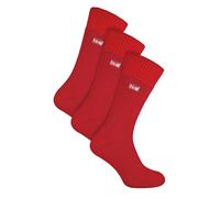 THMO - 3 Pack Multipack Mens Thick Winter Warm Socks with Comfort Top (6-11, Red)