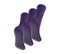 THMO 3 Pair Multipack Womens Fleece Slipper Socks Breathable Crew Indoor Thermal Socks with Grip