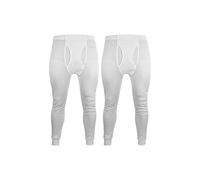 THMO Boy's 2 Pack Thermal Bottoms | Winter Base Layer Thermal Underwear Bottoms in White | Size: 9-11 Years THMO White 9-11 Years