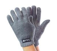 THMO Kids Knitted Thinsulate Lined Thermal Gloves for Winter - 10-11 Years - Grey