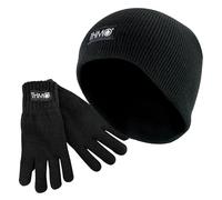 THMO Kids Thinsulate Hat & Gloves Set Knitted Thinsulate Fleece Winter Gloves & Hat Set for Childrens
