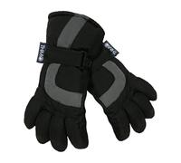 THMO Kids Thinsulate Ski Gloves for Winter Waterproof Fleece Lined Thermal Warm Ski Gloves for Boys (8-9 Years, Black)