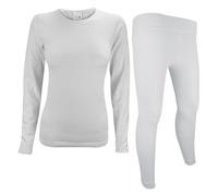 THMO Ladies Thermal Fleece Lined Leggings & Long Sleeve Top Set Insulated Underwear Set For Winter