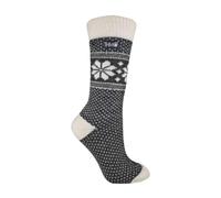 THMO - Ladies Vintage Nordic Fairisle Style Winter Wool Blend Socks