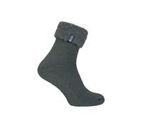 THMO Men's 1 Pack Soft Plush Lined Slipper Bed Socks in Grey | Size: 6-11 THMO Grey 6-11