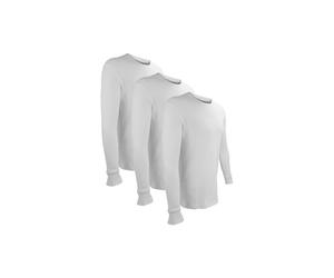 THMO Men's 3 Pack Thermal Underwear Top | Winter Base Layer Long Sleeve Top in White | Size: Large THMO White L
