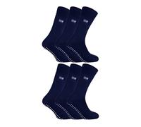 THMO Men's 6 Pairs Thermal Indoor Slipper Socks with Grips in Navy | Size: 6-11 THMO Navy 6-11